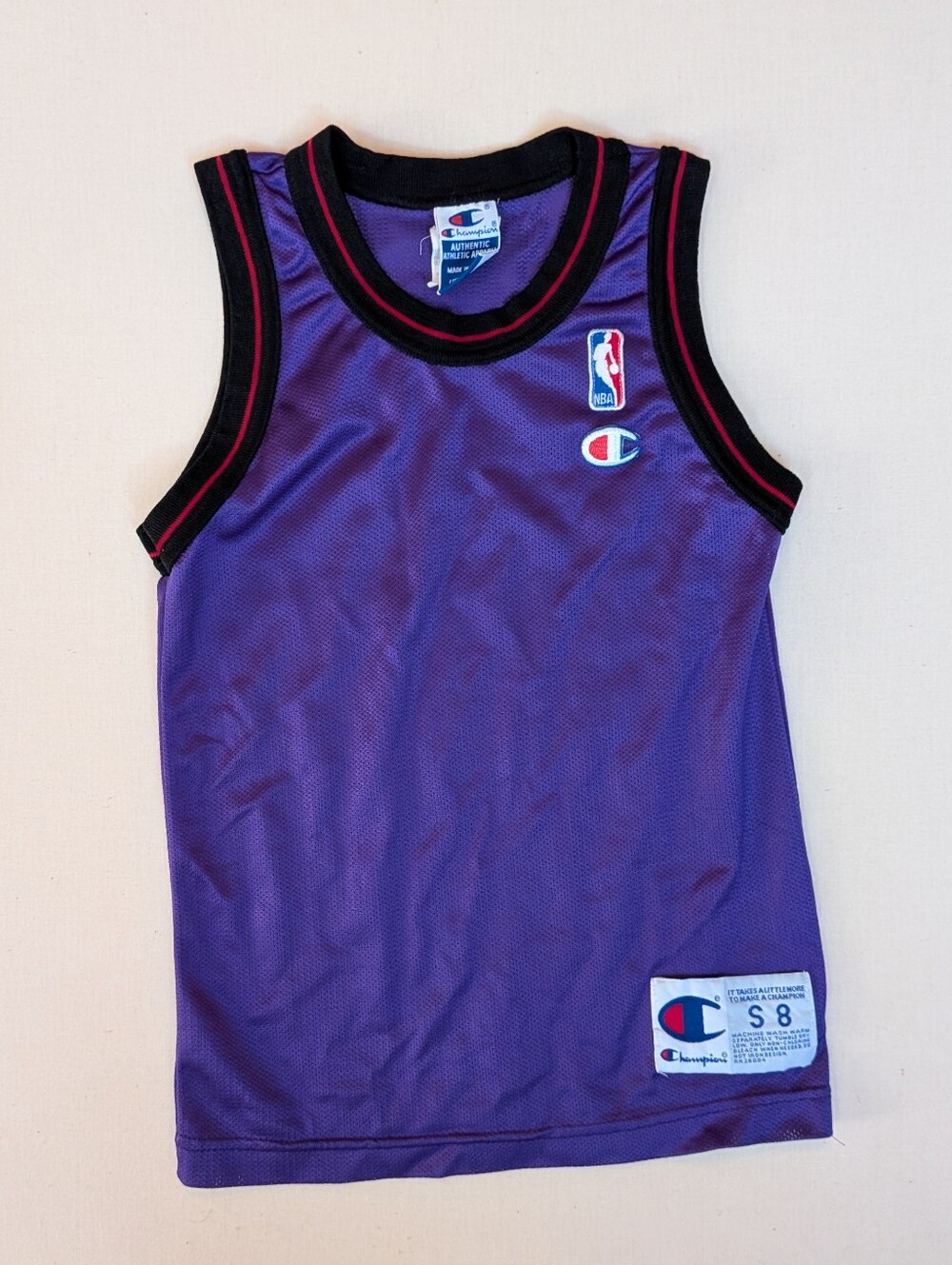 Vintage 90s Toronto Raptors Colorway Kids US 8 Basketball Jersey Champion NBA